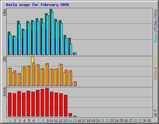 Daily usage for February 2026